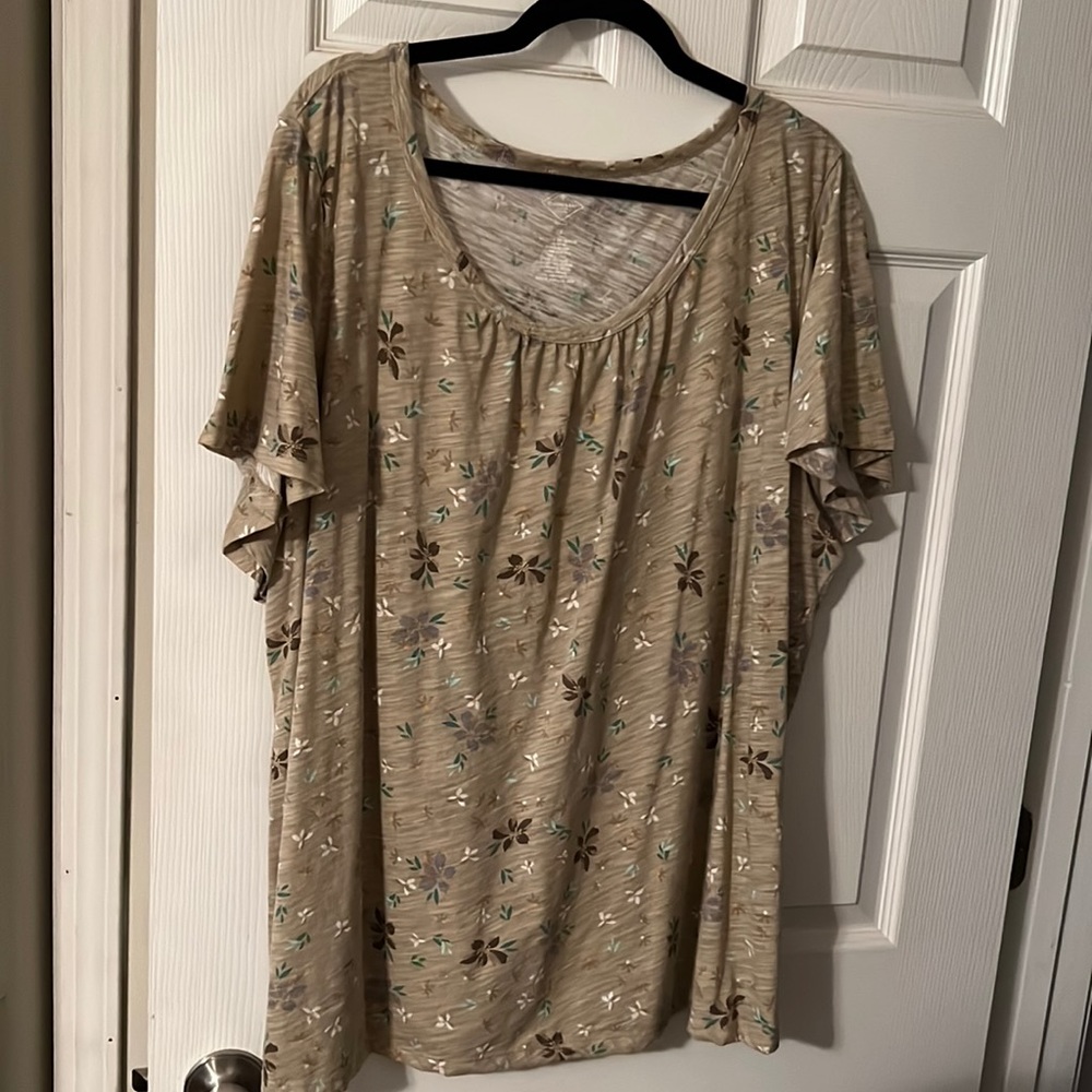 Khaki St. John's Bay Shirt, 3X